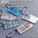 ミニナンバープレート カラー 透明アクリル number plate キーホルダー pg3 忠実 かわいい 名前入れ メンズ 母の日 記念 記念品 ノベルティ 入学準備