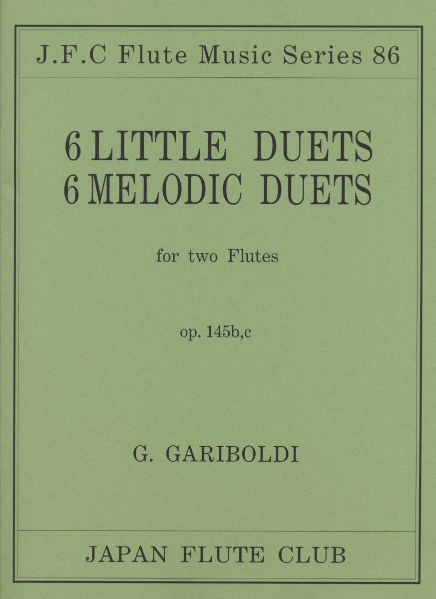 楽譜 フルートクラブ名曲シリーズ086 ガリボルディ作曲 フルート二重奏曲 op．145b、c ／ 日本フルートクラブ出版