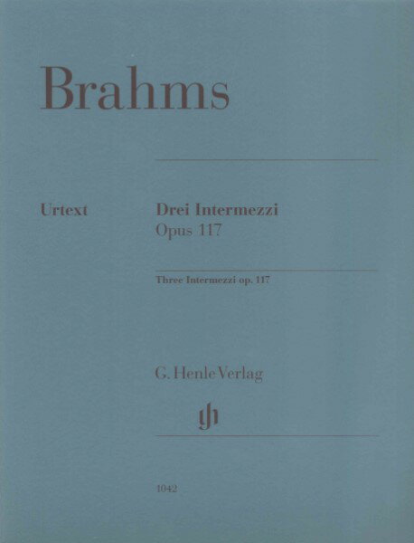 楽譜 （1042）ブラームス 3つの間奏曲 Op．117 （原典版／ヘンレ社） ／ ヘンレー