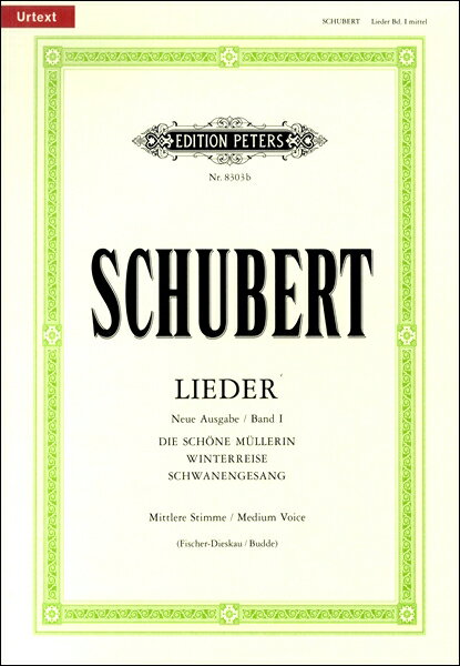 楽譜 GYC00010891 シューベルト 歌曲集 第1巻/フィッシャー ディースカウ編 (中声用) ／ ペータース社