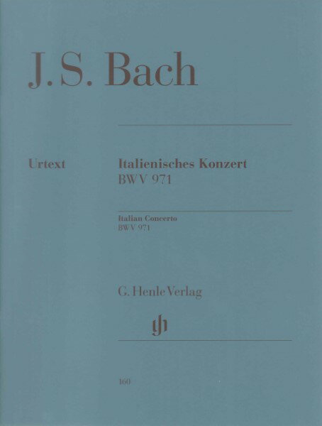 楽譜 （160）バッハ イタリア協奏曲 （原典版／ヘンレ社）JOHANN SEBASTIAN BACH Italian Concerto BWV 971 Rudo ／ ヘンレー