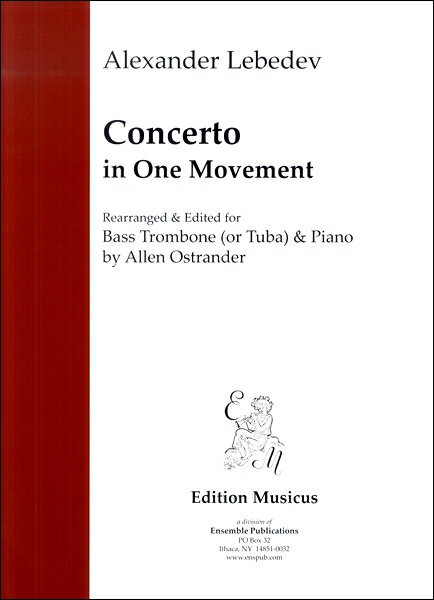 楽譜 MSOBT6 輸入 協奏曲・第1番(アレクサンドル・レベデフ)(バストロンボーン+ピアノ)【ConcertoinOneMovem / ミュージックエイト