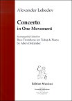 楽譜 MSOBT6 輸入 協奏曲・第1番（アレクサンドル・レベデフ）（バストロンボーン+ピアノ）【ConcertoinOneMovem ／ ミュージックエイト