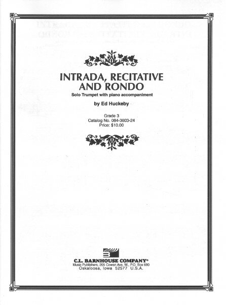 楽譜 輸入 トランペットソロ イントラーダ、レチタティーヴォ、ロンド Intrada Recitative and Rondo (Trumpet ／ (株)テーヌ商会