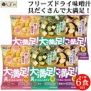 味噌汁 フリーズドライ 味噌汁 顆粒 「 大満足みそ汁 6食 セット (3種×各2袋) 」 なすと野菜 海苔おくら 卵と鶏団子 1000円ポッキリ 送料無料 メ...