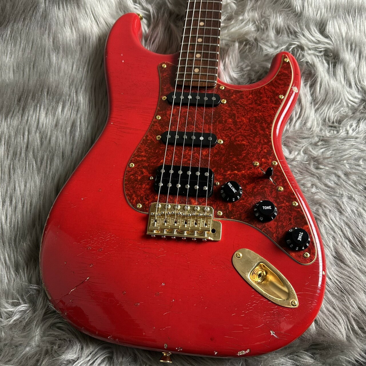 G’SEVEN GUITARS（ジーセブンギターズ）/ g7-ST Type 3 SSH Heavy Relic w/Brazilian Rosewood,Reverse Large Head -Ferrari Red-(2500002479227)