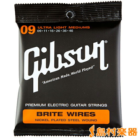GibsonSEG-700ULMCエレキギター弦BriteWiresウルトラライトミディアムカスタムゲージ009-046 ギブソ