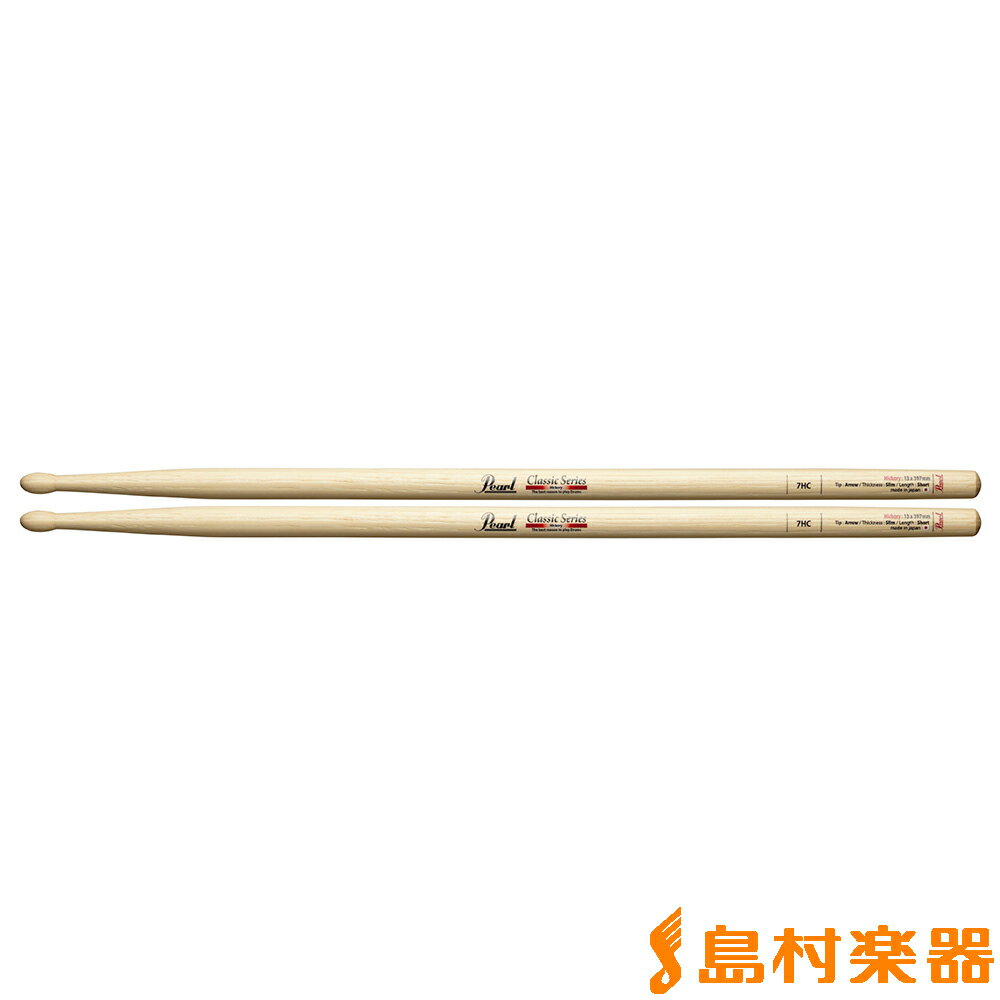 ピアニシモなどの細かなタッチも感じやすい、非常に短く細いスティック【特徴】適度なしなりでスティックでは最もポピュラーなヒッコリー材を使用。非常に短く細いスティックで、ピアニシモなどの細かなタッチも感じやすい為、小中学校の吹奏楽などにお勧め。【仕様】●シリーズ：Classic Series●材質：ヒッコリー●タイプ：クリアラッカー●サイズ：13x397mmJANコード：4549312024633