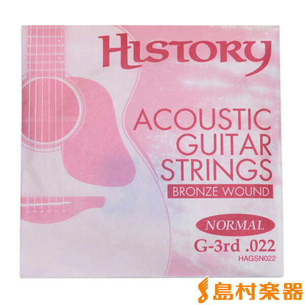 HISTORY HAGSN022 アコースティックギター弦 G-3rd .022 【バラ弦1本】 ヒストリー