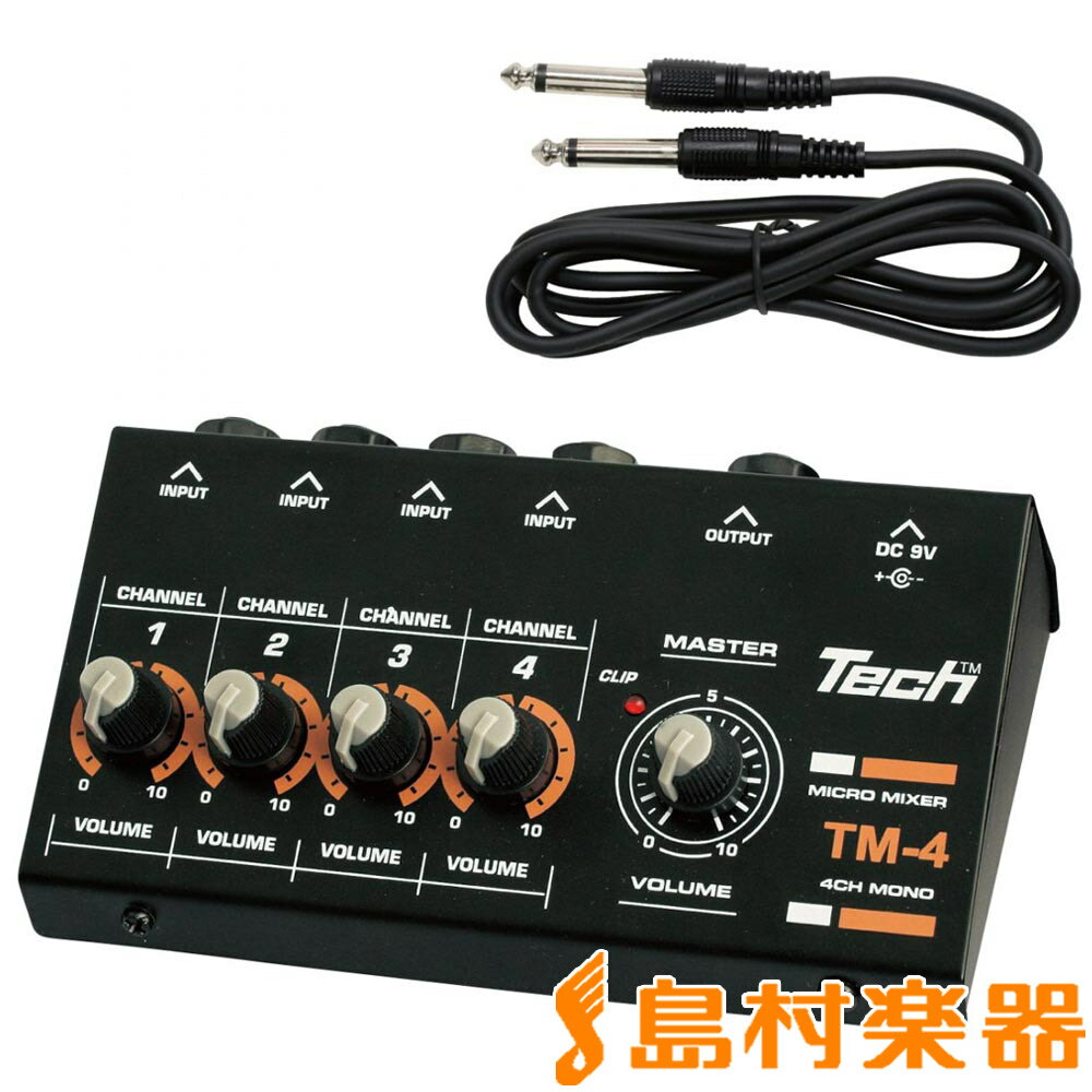 Tech TM4 4CH マイクロミキサー [電池駆動可能] テック