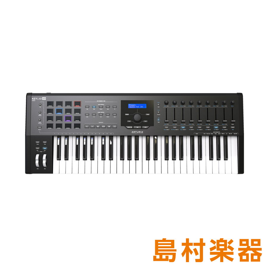 ARTURIA KeyLab49 MK2 (ブラック) 49鍵盤 MIDIキーボード アートリア