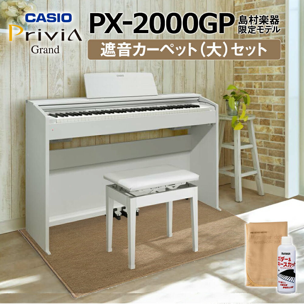 【8/25迄 高低自在椅子＆5000円相当ヘッドホンプレゼント！】 CASIO PX-2000GP カーペット大セット 電子ピアノ 88鍵盤 カシオ PX2000GP【配送設置無料】【代引不可】