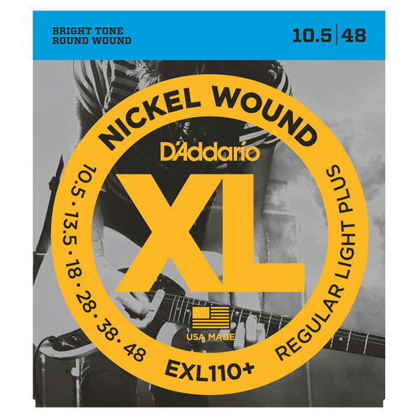 D'Addario EXL110+ 10.5-48 レギュラーライトプラス ダダリオ エレキギター弦