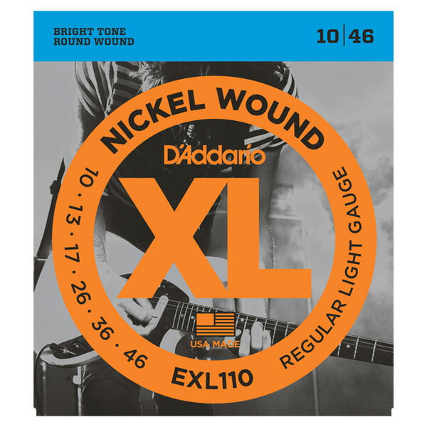 D 039 Addario EXL110 10-46 レギュラーライト ダダリオ エレキギター弦