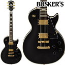 【楽天エレキギターランキング1位】 BUSKER 039 S BLC300 BK レスポールカスタム 軽量 エレキギター ブラック ゴールドパーツ 黒 バスカーズ