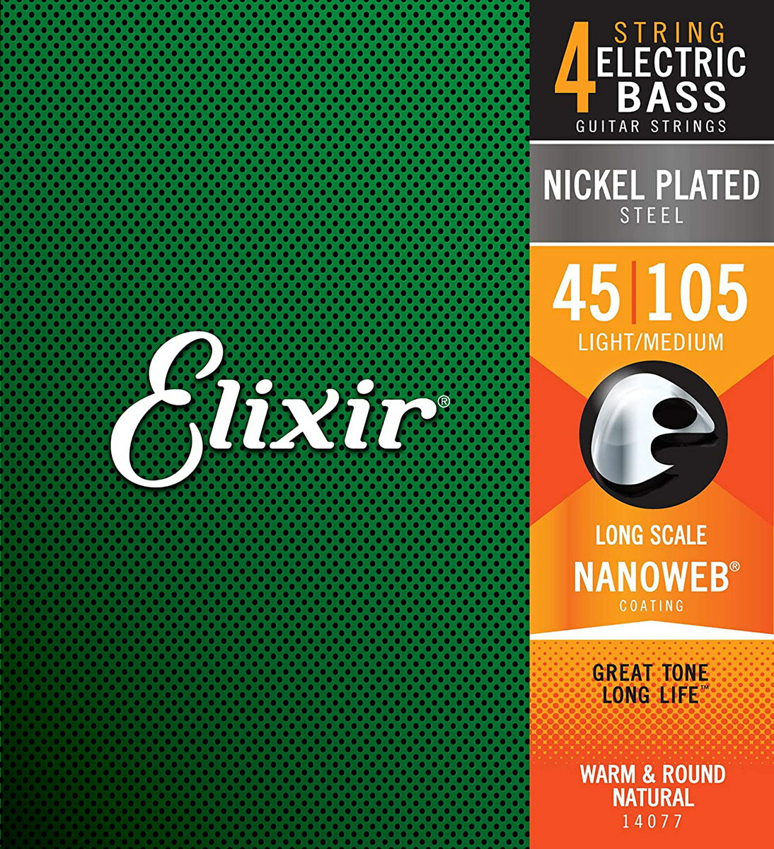 Elixir NANOWEB ニッケル 45-105 ミディアム ＃14077 エリクサー エレキベース弦