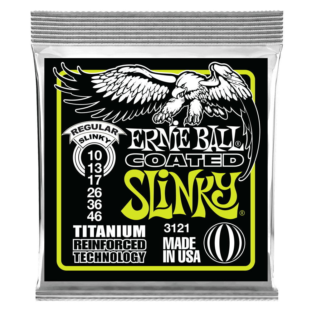 ERNiE BALL 3121 チタニウム コーティング弦 10-46 レギュラースリンキー アーニーボール エレキギター弦