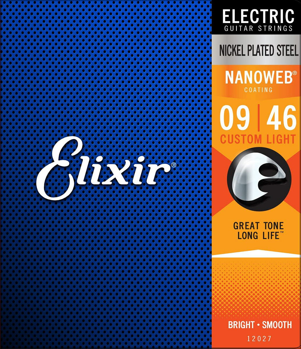 Elixir NANOWEB 09-46 カスタムライト #12027 エリクサー エレキギター弦