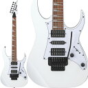 ハイ・コストパフォーマンス Ibanez Standard RG新モデル【ダブルロッキング・トレモロ搭載】【特徴】【メイプル材 ネック / Wizard III シェイプ】ネックの素材としてはメジャーな、硬質で強度が高いメイプル材を採用。アタックとサスティーンに富み、張りのある”パリッ”とした高音域サウンドが特徴です。薄い握り心地と握り易さを追求し、抜群のプレイアビリティを約束する”Wizard III”ネック・シェイプを採用。【ジャトバ材 指板】赤褐色の木肌と木目を持つ硬質な木材で、ふくよかな中音域が特長です。【メランティ材 ボディ】中音域からやや低音域の特性に富んだ、明るくふくよかな音色と甘めのトーンが特徴です。古くから家具材や建築材料にまで幅広く扱われ、”フィリピン・マホガニー”と称される木材です。【Edge-Zero II トレモロ・ブリッジ】激しいアーム・プレイを多用しても高いチューニングの安定性を誇るEdge-Zero II トレモロ・ブリッジを搭載。ユニット本体がピッキングの妨げにならない様にロー・プロファイル設計されていることも大きな特徴です。【詳細情報】- Neck type Wizard III Maple neck- Body Meranti body- Fretboard Jatoba fretboard w/ Sharktooth inlay- Fret Jumbo fret- Bridge Edge-Zero II tremolo bridge- Neck pickup Quantum (H) neck pickup- Middle pickup Quantum (S) middle pickup- Bridge pickup Quantum (H) bridge pickup- Controls, Pickup Selector 1 Volume, 1 Tone, 5-way lever switch- Hardware color Black- Strings gauge .009/.011/.016/.024/.032/.042 (D'Addario EXL120)JANコード：4515110836617