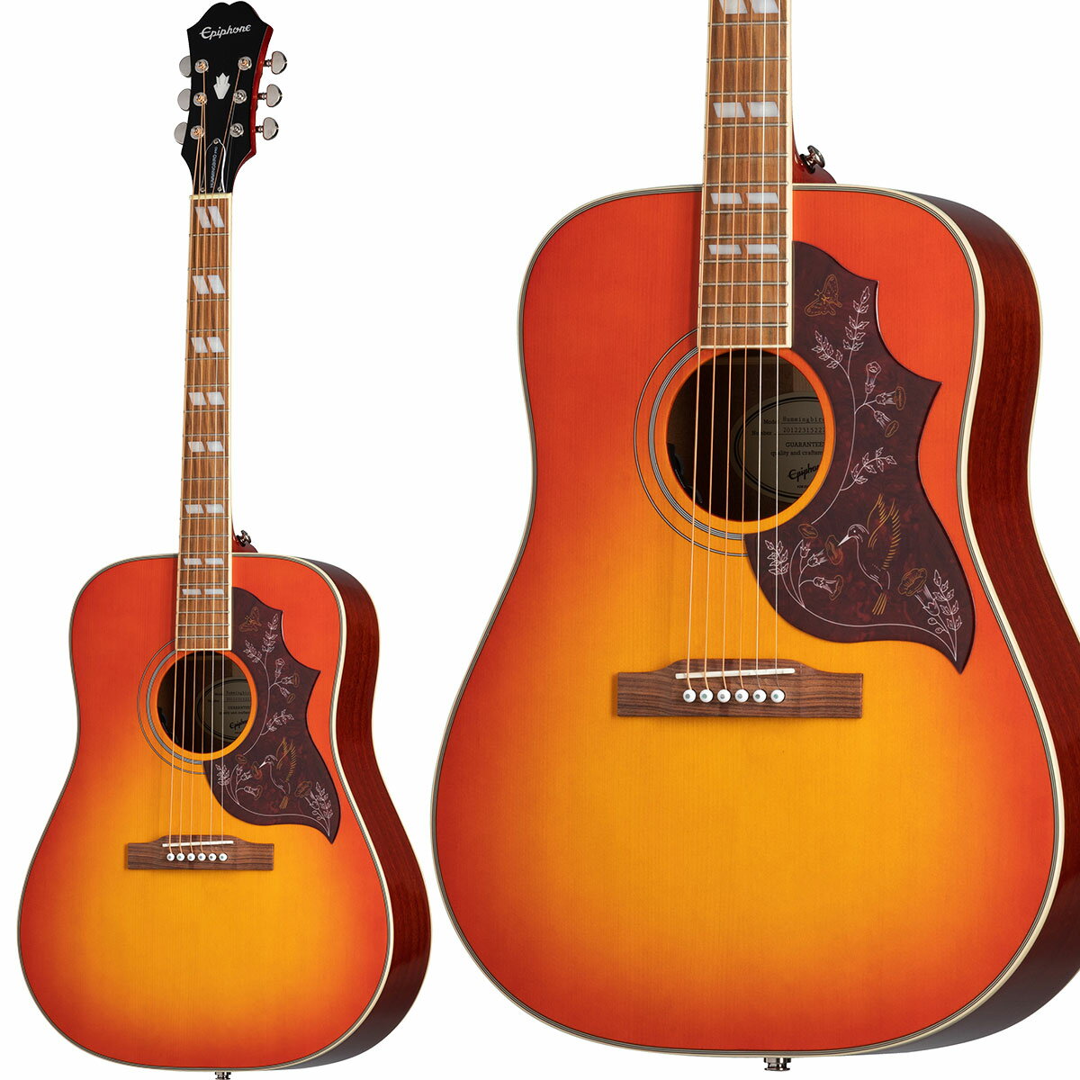 Epiphone Hummingbird Studio Faded Cherry Burst ハミングバード アコースティックギター エレアコ トップ単板 未展示新品 エピフォン