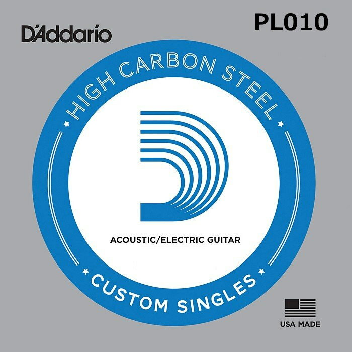 D'Addario PL010 쥭Ѹ Plain Steel 010 ڥХ鸹1ܡ ꥪ