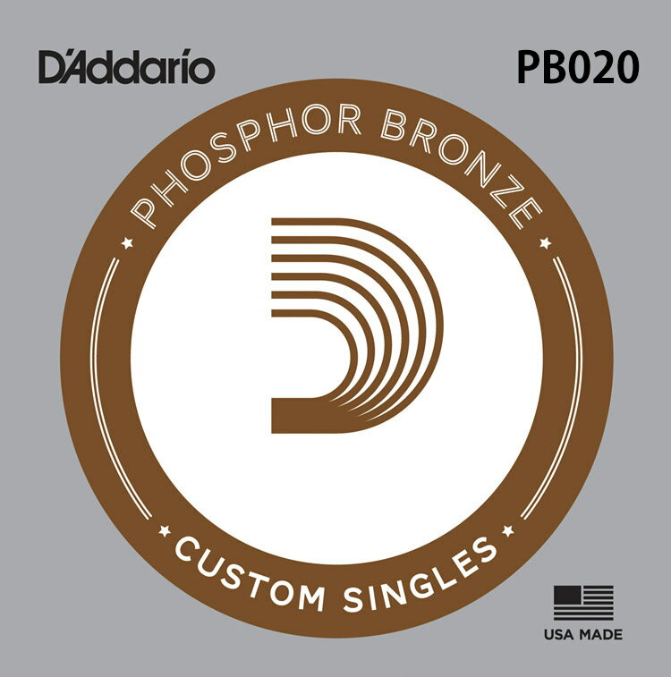D'Addario PB020 ƥå Phosphor Bronze Round 020 ڥХ鸹1ܡ ꥪ