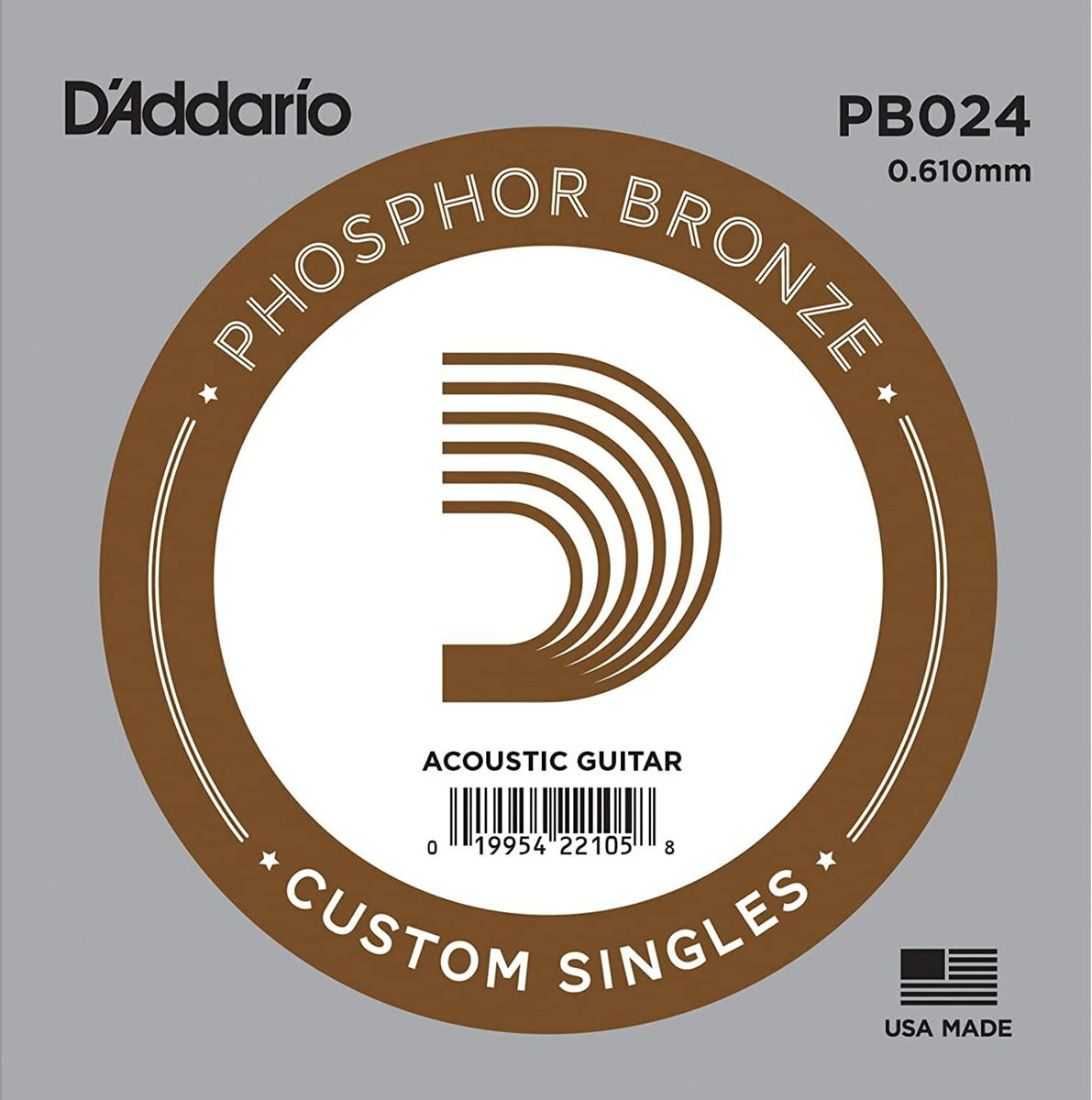 D'Addario PB024 ƥå Phosphor Bronze Round 024 ڥХ鸹1ܡ ꥪ