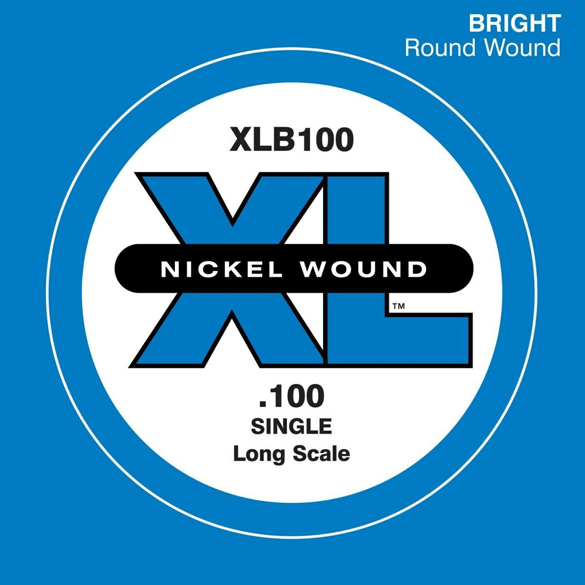 D'Addario XLB100 ベース弦 XL Nickel Wound Long Scale 100 【バラ弦1本】 ダダリオ