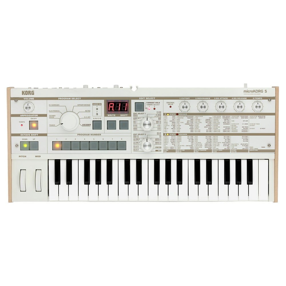 [数量限定] KORG microKORG S 37鍵盤 シンセサイザー コルグ MK-1S