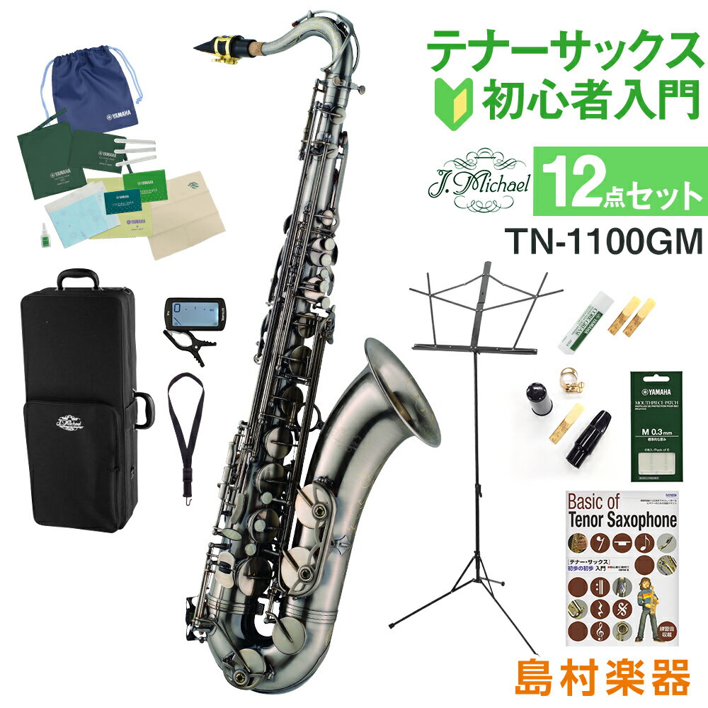 【3年保証】 J.Michael TN-1100GM テナーサックス 初心者 入門 12点セット Jマイケル TN1100GM【WEBSHOP限定】