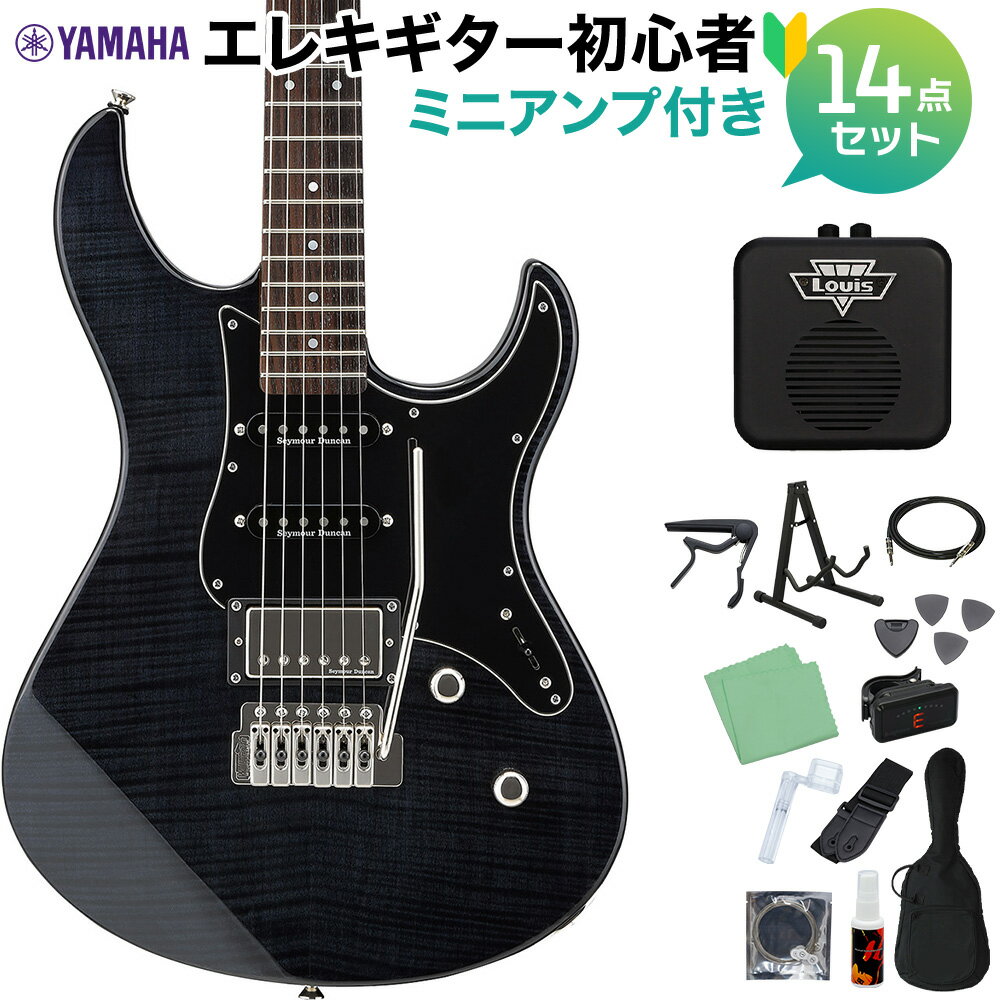 YAMAHA PACIFICA612VIIFM TBL エレキギター 初心者14点セット 【ミニアンプ付き】 トランスルーセントブラック ヤマハ パシフィカ PAC612【WEBSHOP限定】