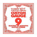 ERNiE BALL 1009 エレキギター／アコギ弦 009 プレーンスチール 【バラ弦1本】 アーニーボール