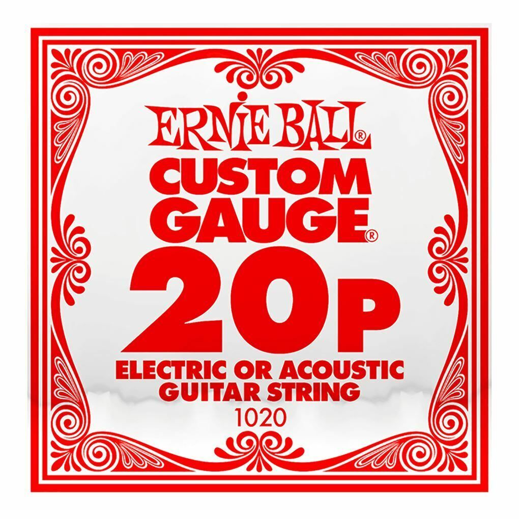 ERNiE BALL 1020 エレキギター／アコギ弦 020 プレーンスチール 【バラ弦1本】 アーニーボール