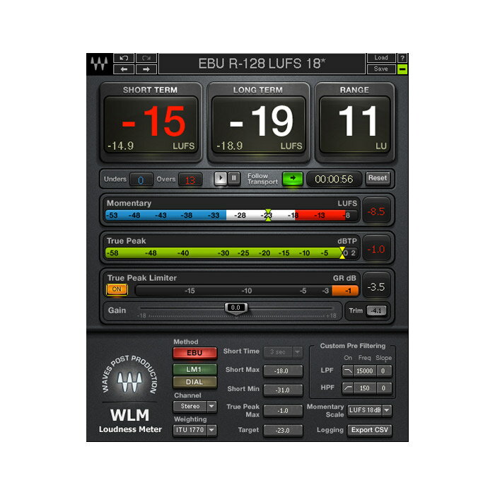 [数量限定特価] WAVES WLM Plus Loudness Meter ウェーブス