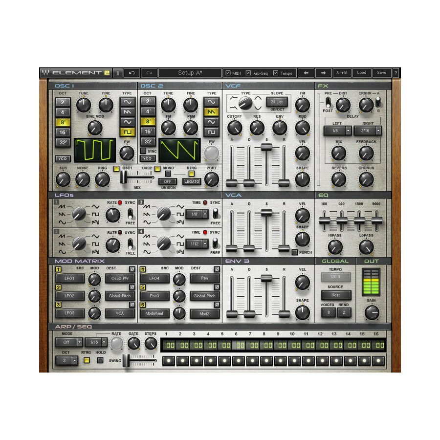 WAVES Element 2.0 Virtual Analog Synth ウェーブス [メール納品 代引き不可]
