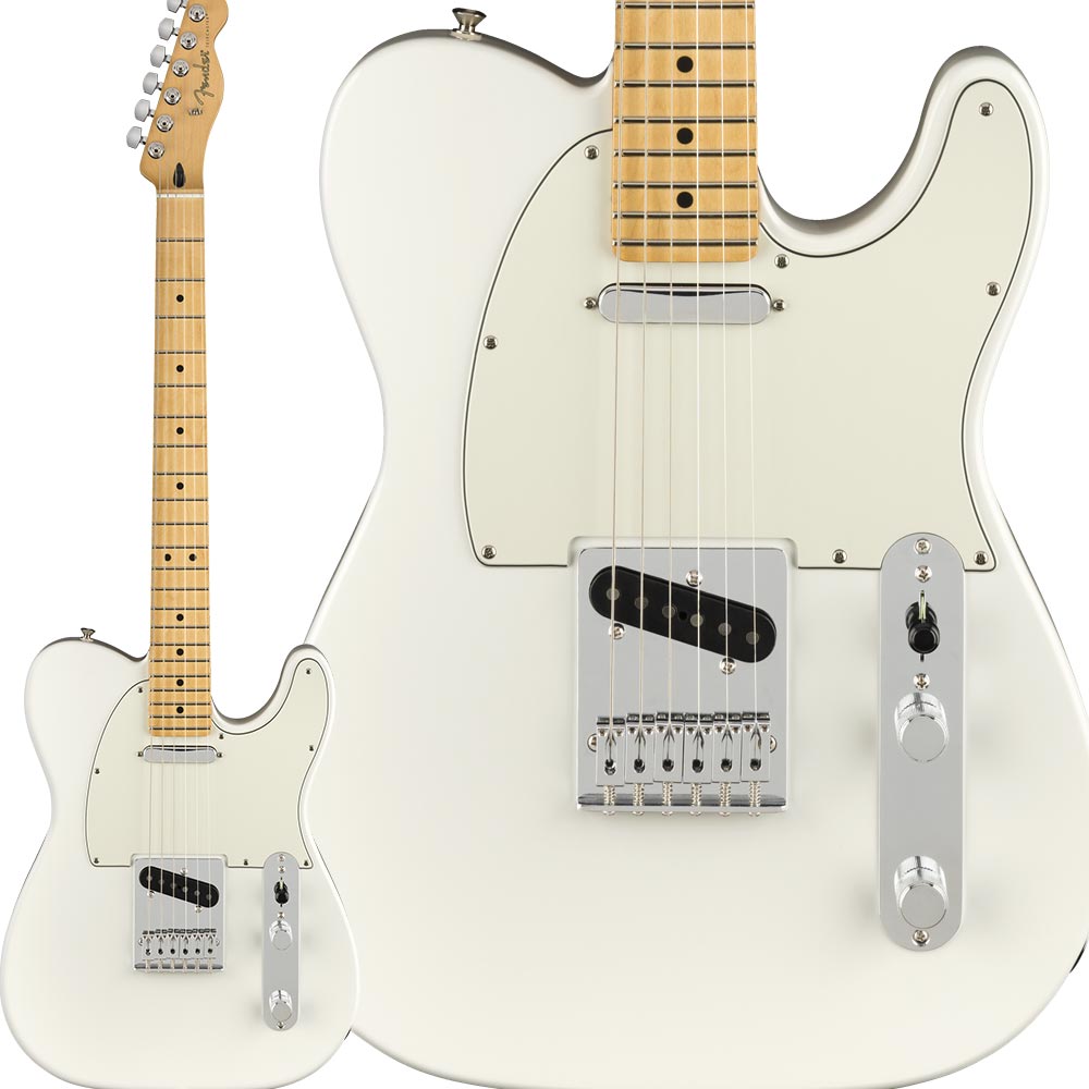 ギター, エレキギター Fender Player Telecaster, Maple Fingerboard, Polar White 