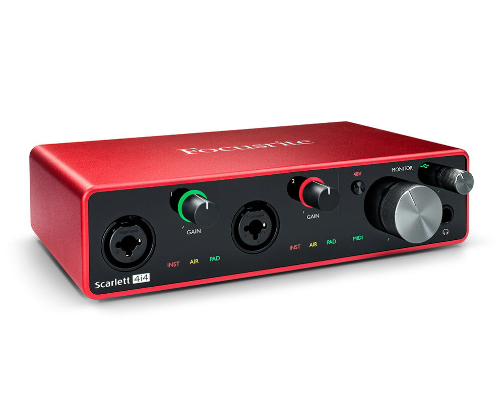 Focusrite Scarlett 4i4 3rd Gen 第3世代 オーディオインターフェイス 4IN/4OUT フォーカスライト