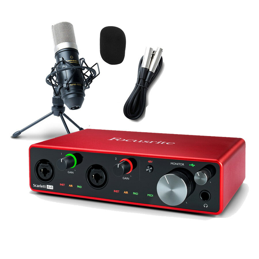 Focusrite Scarlett 4i4 3rd gen 高音質配信 録音セット フォーカスライト