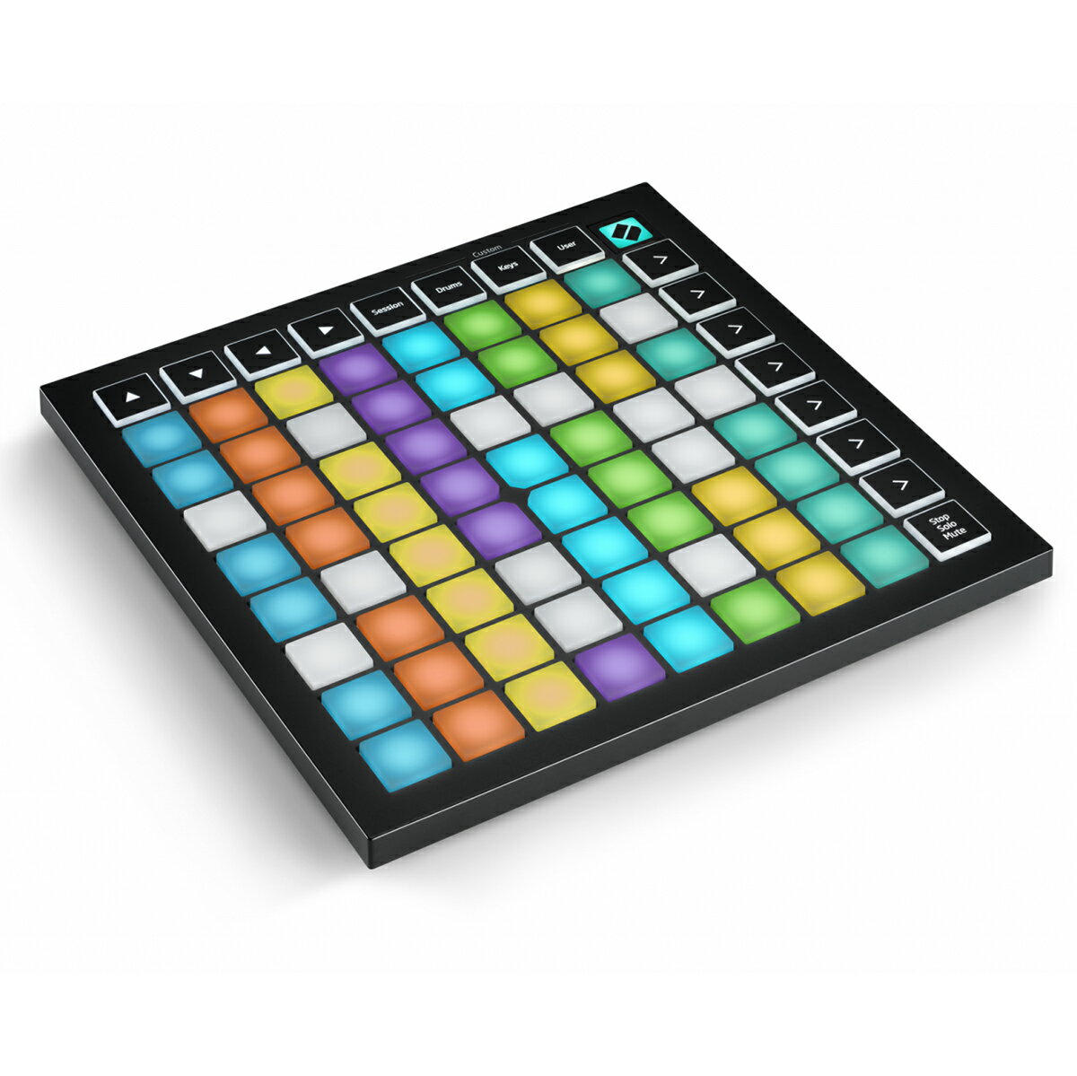 Launch Pad Mini MKIII【特徴】バッグに収まる最もコンパクトでポータブルな 64 パッド MIDI グリッドコントローラー。Ableton Liveで演奏を開始するために必要なコントロールを提供します。カラフルな RGB パッドはクリップやシーンと完全にマッチし、Ableton Live セッションをこれまで以上にアクティブにコントロールが可能です。新たにカスタムモードを搭載し、Ableton Live でのコントロールをより簡単に行えるようになりました。Novation Components にも対応することによりパッドのコントロールやノート配置もこれまでの比では無いほどに視覚的で自由なセッティングが可能となります。パッド LED は RGB LED となりカラー表現もアップグレード、上位モデルに引けを取らない視認性・パフォーマンス性共に向上、Ableton Live での音楽パフォーマンスをより気軽なものにします。【Launch your music making】パッドを使用することで、Ableton Liveセッションを簡単に確認してサウンドを起動できます。見た目も素晴らしいフルRGBカラーは、クリップとシーンに完全に同期します。シームレスなAbleton Live統合により、Launchpad Miniはセッションを指先に持ってくるので、起動に時間を費やし、マウスをクリックする時間を短縮できます。【Nothing holding you back】Launchpad Miniを使用して、今日から音楽を作成できます。実践的なコントロール、箱の中にある膨大なサウンド、セットアップを行うための段階的なインタラクティブプラットフォームにより、簡単に始めることができるようになりました。 Launchpad Miniは、ライブパフォーマーのグリッドコントローラーです。【Welcome aboard】Launchpad Miniを接続すると、オンラインイージースタートツールが表示されます。必要なすべてのソフトウェアを一つひとつビデオガイドでダウンロードし、Ableton Liveをセットアップし、数分で音楽を作成できます。【Take it everywhere】Launchpad Miniは、最もコンパクトでポータブルで軽量なグリッドコントローラーです。自宅に置いておく必要はありません。どこへでも持ち運べるので、インスピレーションが訪れたときにいつでもサウンドを起動できます。【詳細情報】ハードウェア仕様・64パッド・16個のボタン・81個 のRGB LED・USB-C端子・Kensington MiniSaverスロット同梱ソフトウェア・Ableton Live Lite この定番の電子音楽作成ソフトウェアを使用して、サウンドをすばやく整理および整理し、トラックの作成を開始します。・Splice Soundsの2か月のメンバーシップ-数百万の高品質でロイヤリティフリーのワンショット、ループ、プリセットを毎日新しいリリースで提供します。・AASセッションバンドル-音楽メーカー向けの3つのシンセ。トラックに定番のサウンドを提供します。・XLN Addictive Keys Novationハードウェアの最初のピースを登録するときに、4つの仮想キーボードのいずれかにアクセスします。・Klevgrand R0VerbおよびDAWカセット 高品質のリバーブおよびテープデッキエミュレーションプラグイン。スペースを追加したり、カセットテープの黄金時代にサウンドを戻したりします。・Softube Time and Toneバンドル Softubeの世界クラスの4つのプラグインで構成されています：リバーブ、ディレイ、使いやすいマスタリングツール、ディストーション。・Sound Collective Novationハードウェアの所有者に数ヶ月ごとに新しい無料プラグインを提供します。消費電力・USBバスパワー 製品寸法長さ180mm x奥行き180mm x高さ14.2mmJANコード：0815301001164