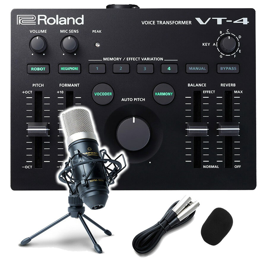 Roland AIRA VT-4 高音質コンデンサーマイクセット VT-4 必需品完備！ 【VTuber ゲーム実況 歌ってみた 弾いてみた …