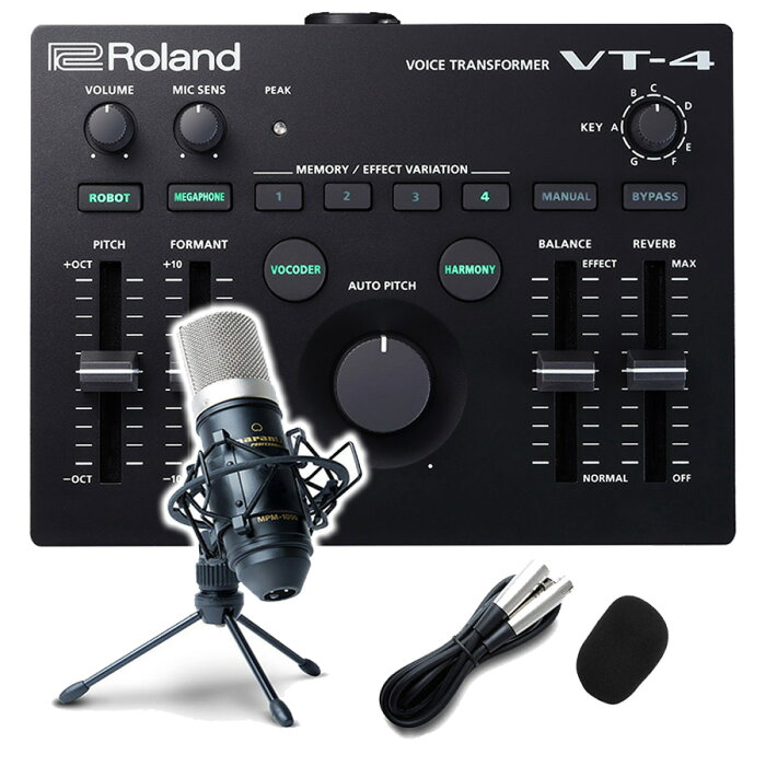 Roland VT-4 高音質コンデンサーマイクセット VT-4 必需品完備！ 【VTuber ゲーム実況 歌ってみた 弾いてみた ボーカルエフェクター】 【ローランド VT4】 【Youtuber ユーチューバー VTuber ゲーム実況 歌ってみた 弾いてみた ボーカル】