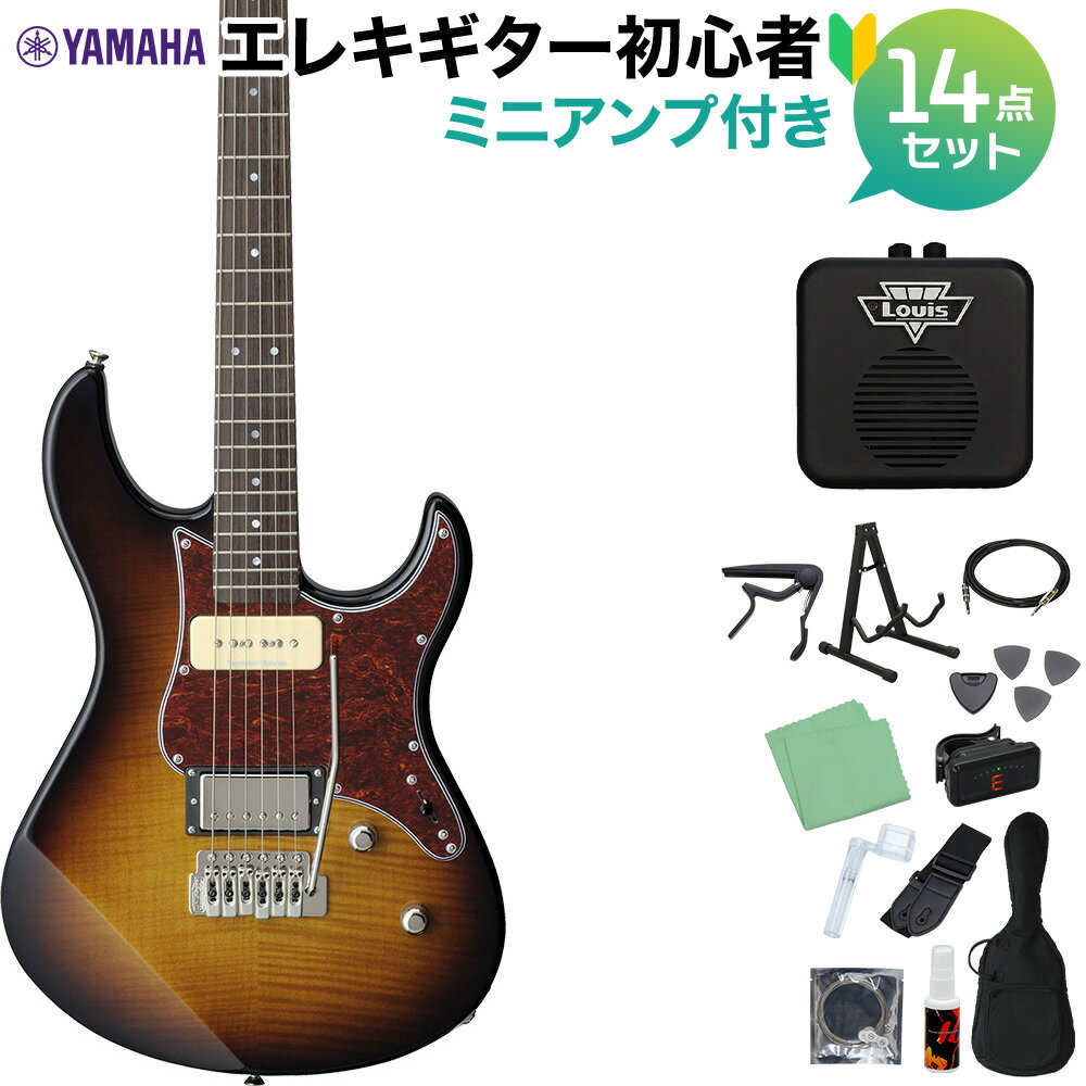 YAMAHA PACIFICA611VFM TBS エレキギター初心者14点セット 【ミニアンプ付き】 タバコブラウンサンバースト ヤマハ パシフィカ