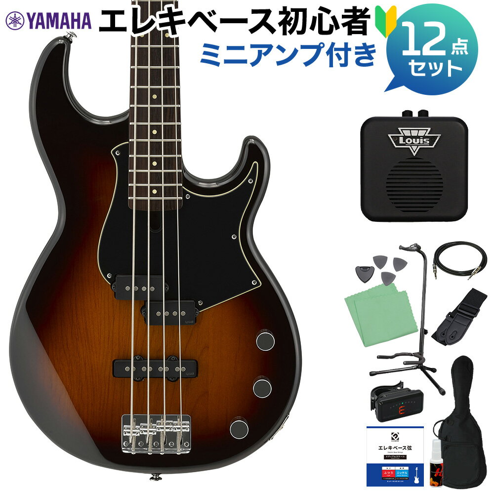 【島村楽器オンラインストア限定】 YAMAHA ベース初心者セット 【特徴】マイターボルティング方式のネックジョイントによりボディと一体となった強力な鳴りを実現。BBの伝統を継承するコンバーチブルタイプブリッジ、5ピースネック構造を採用。極上の音と高い演奏性を実現。特徴・アルダーボディ・ボディとネックをより強固に密着させるマイターボルティング・5ピースネック・コンバーチブルタイプブリッジ＆サドル・最適なボディバランスに貢献する軽量ペグ【詳細情報】ボディ/ネック構造：マイターボルティングスケール：863.6mm指板：ローズウッド指板アール：250Rフレット数：21ボディ：アルダーネック：メイプル&マホガニー 5ピースブリッジ：ビンテージプラスライト(スチールプレート/スチールサドル）ピックアップ：YGD V5 P/J（アルニコV）コントロール：フロントPUボリューム、リアPUボリューム、マスタートーン弦：D'Addario EXL170JANコード：4957812619264【bgn_ebmini】【bgn_eboth】【bgn_ebbrown】【入門セット】【yamaha_bassset】【gakkitentaisyo2023_eb】