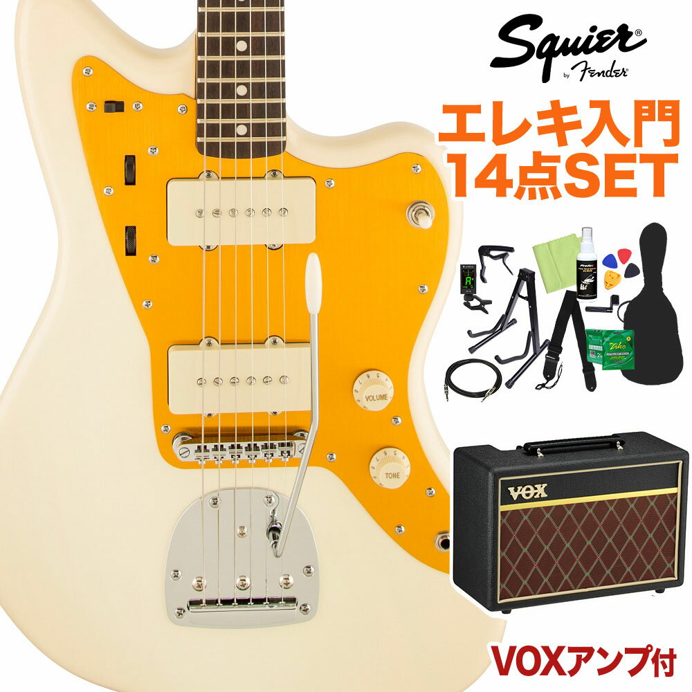 Squier by Fender J Mascis Jazzmaster Vintage White 初心者14点セット 【VOXアンプ付】 エレキギター ジャズマスター J マスシス シグネチャーモデル