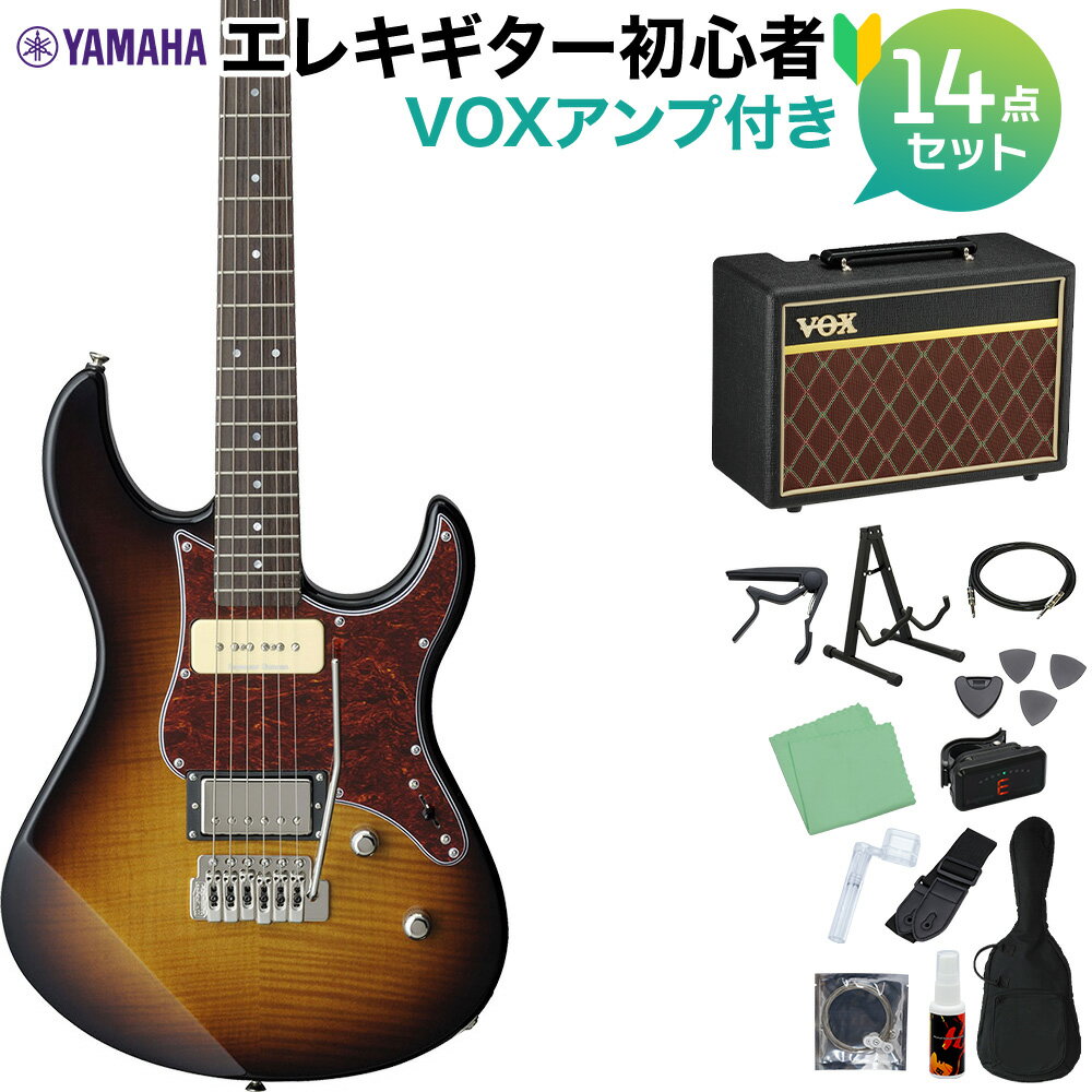 YAMAHA PACIFICA611VFM TBS エレキギター初心者14点セット 【VOXアンプ付き】 タバコブラウンサンバースト ヤマハ パシフィカ