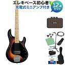 STERLING by Musicman STINGRAY RAY5 VSBS 5弦ベース初心者12点セット 【充電式ミニアンプ付】 アクティブ スターリン 【初心者セット】