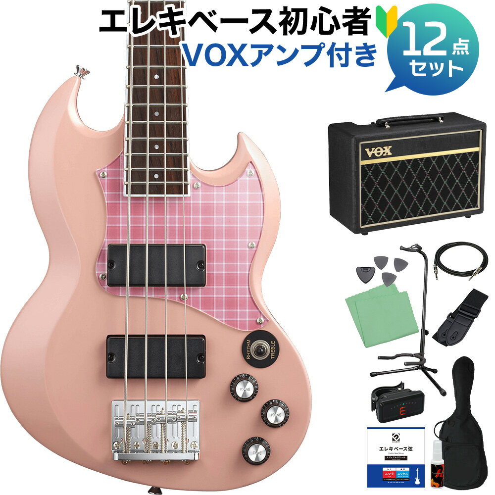 BanG Dream！ VIPER BASS Rimi Mini Rimi Pink ベース 初心者12点セット 【VOXアンプ付】 Poppin'Party 牛込りみ モデル バンドリ