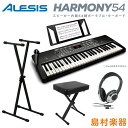 【値上げ前最終在庫】キーボード 電子ピアノ ALESIS Harmony54 スタンド・イス・ヘッドホンセット 54鍵盤 アレシス ポータブル オンライン無料レ...