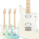 フェンダーJazzmasterのクラシカルなスタイリングとトーンをコンパクトサイズに【特徴】Squier Mini Jazzmaster HHはフェンダーJazzmasterのクラシカルなスタイリングとトーンをコンパクトサイズにした楽器を求めているプレイヤーにとって最適なチョイスです。薄く軽量なボディとCシェイプネックのコンビネーションは快適な演奏性を実現し、3ウェイスイッチングが可能な2基のSquierハムバッカーは多彩なサウンドメイキングが可能です。ハードテイルブリッジは安定したチューニングを提供します。【詳細情報】ボディ：Poplarボディフィニッシュ：Gloss Polyurethaneボディシェイプ：Mini Jazzmasterネック：Mapleネックフィニッシュ：Satin Urethaneネックシェイプ："C" Shapeスケール：22.75” (578 mm)フィンガーボード：Mapleフィンガーボードラジアス：9.5" (241 mm)フレット数：20Frets Size：Narrow Tallナット：Synthetic Boneナット幅：1.60” (40.6 mm)ポジションインレイ：Black Dotトラスロッド：Head Adjustブリッジピックアップ：Standard Humbuckingネックピックアップ：Standard Humbuckingコントロール：Volume, Toneピックアップスイッチ：3-Position Toggle: Position 1. Bridge Pickup, Position 2. Bridge and Neck Pickups, Position 3. Neck Pickupピックアップコンフィギュレーション：HHブリッジ：6-Saddle Hardtailハードウェアフィニッシュ：Chromeチューニングマシーン：Die-Cast Sealedピックガード：1-Ply Whiteコントロールノブ：White Plasticストリング：Nickel Plated Steel (.009-.042 Gauges)付属品：ソフトケース※免責事項製品は予告なく仕様変更、価格変更もしくは生産終了となる場合がございます。予めご了承ください。JANコード：0885978378371