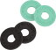 Fender Fender Strap Block 4-Pack Black (2) and Surf Green (2) ȥåץ֥å ե